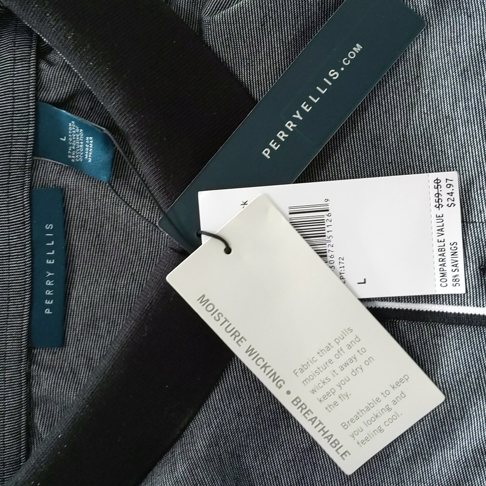 Perry Ellis large grey golf shirt